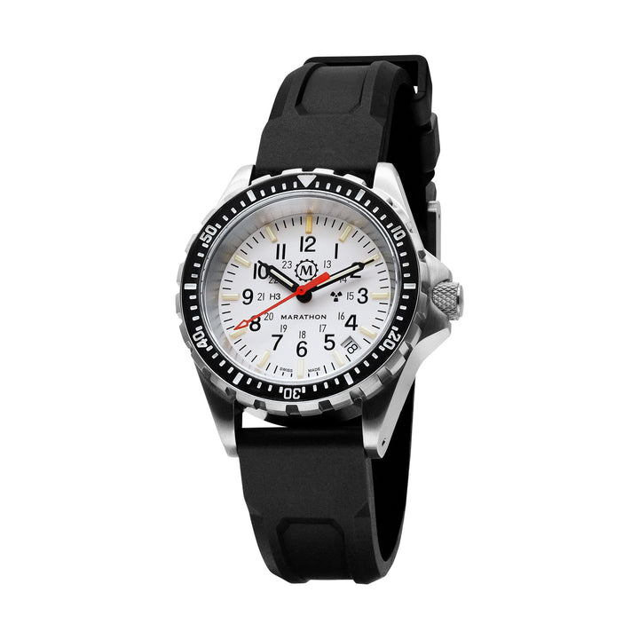 Divers Auto Medium Search and Rescue Quartz White NGM/Rubber | Arctic White Dial