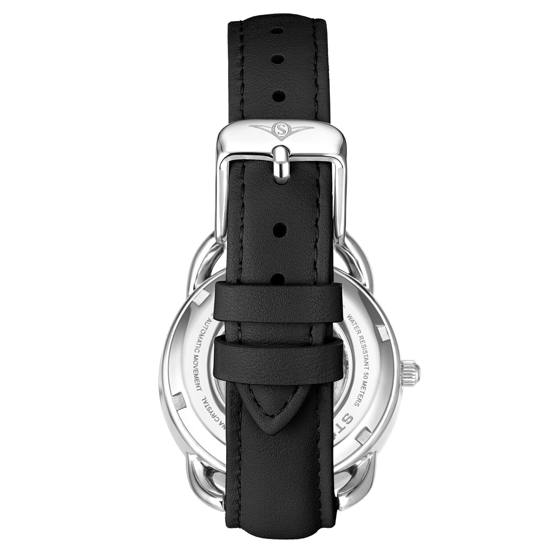 Legacy-3991.1 Black Leather | Silver Dial