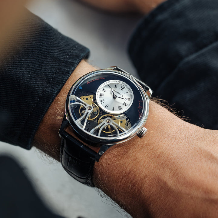 Thomas Earnshaw Scientists Faraday Double Barrel Automatic White / Leather | Whi