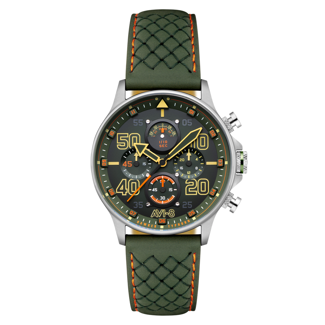 Coningham Chronograph Green / Leather Green Dial