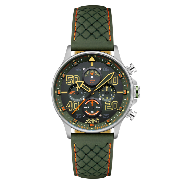 Coningham Chronograph Green / Leather Green Dial