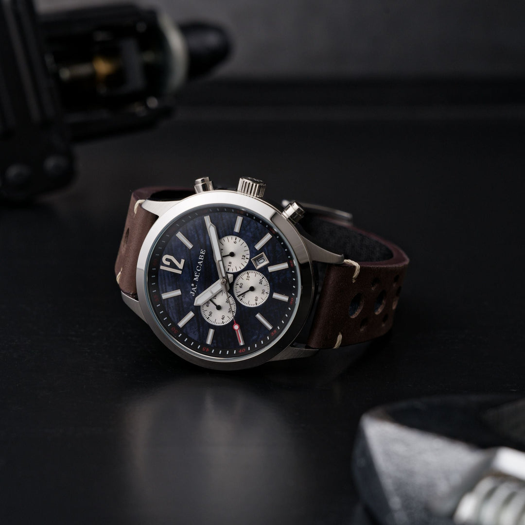 Colcham Chronograph Black / Leather | Black Dial