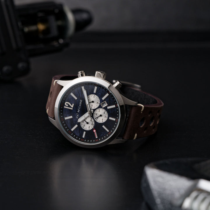 Colcham Chronograph Black / Leather | Black Dial