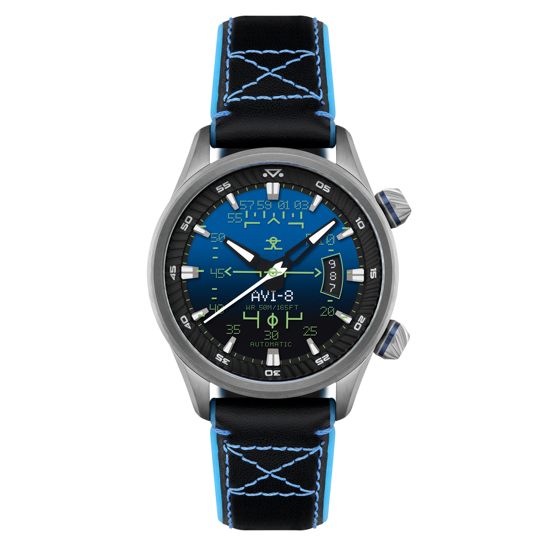 Hud Automatic Blue / Leather | Blue Dial