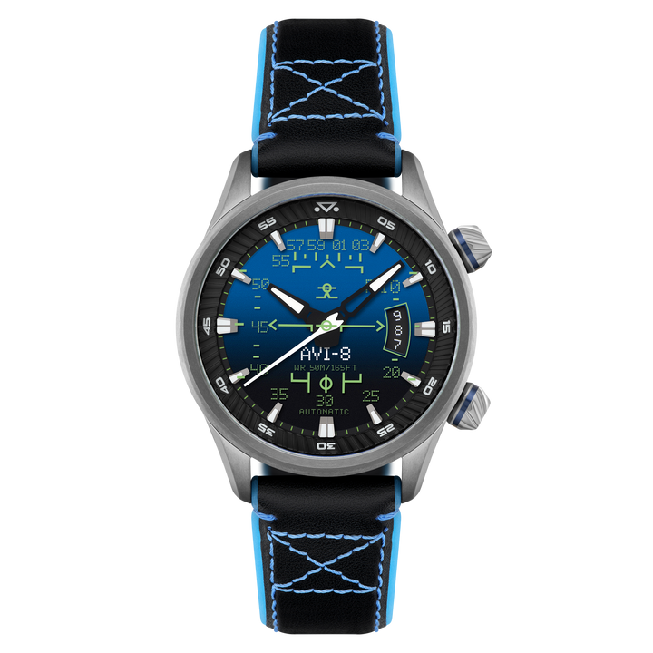 Hud Automatic Blue / Leather | Blue Dial