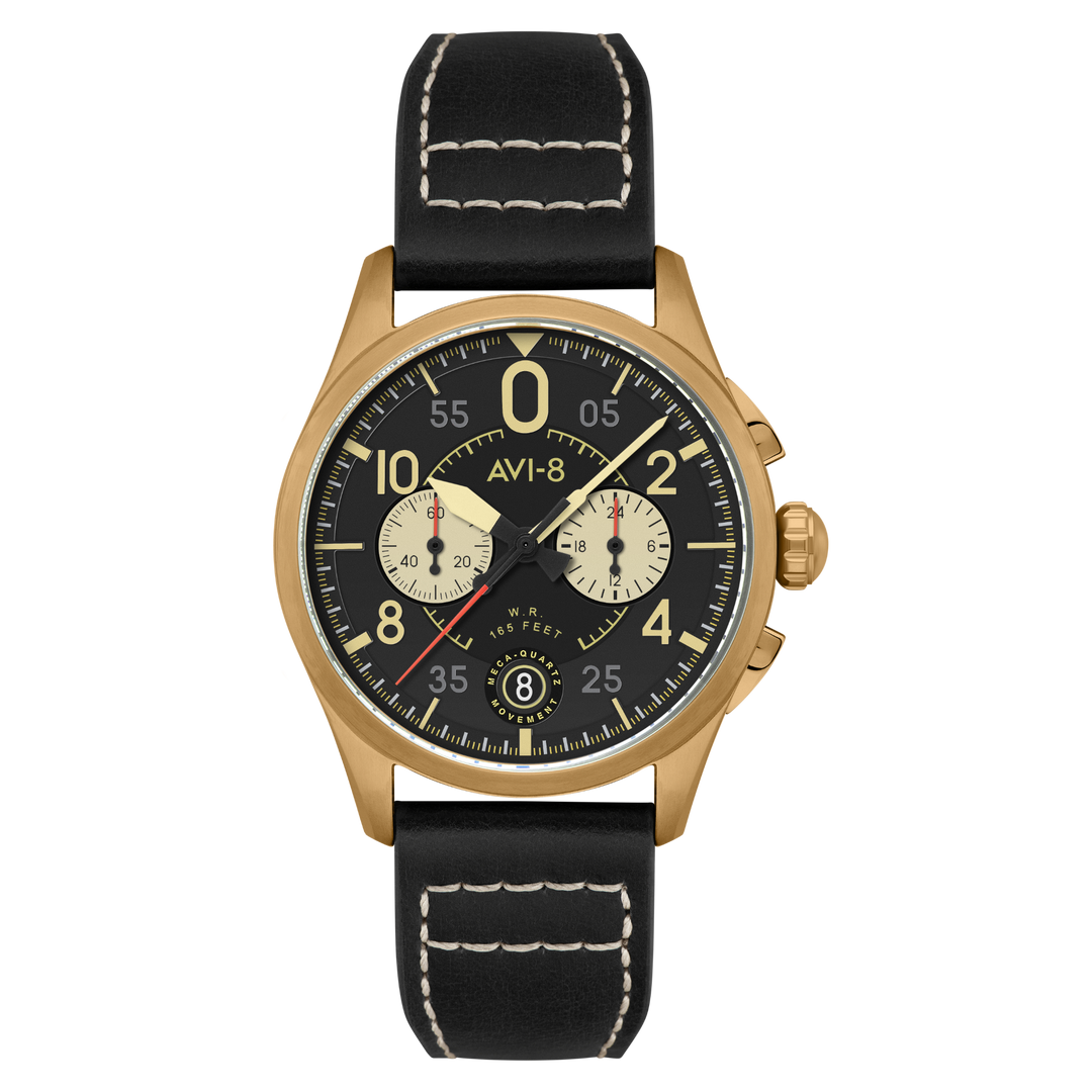 Lock Chronograph Black / Leather | Black Dial