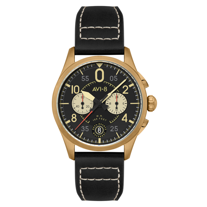 Lock Chronograph Black / Leather | Black Dial
