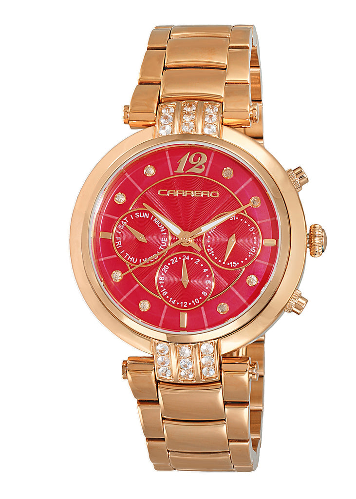 ADELINA COLLECTION Red/Rosetone | Blue Dial