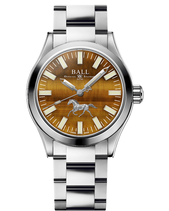 Engineer II Galloping Horse (Tiger's Eye / Silver) Brown Dial