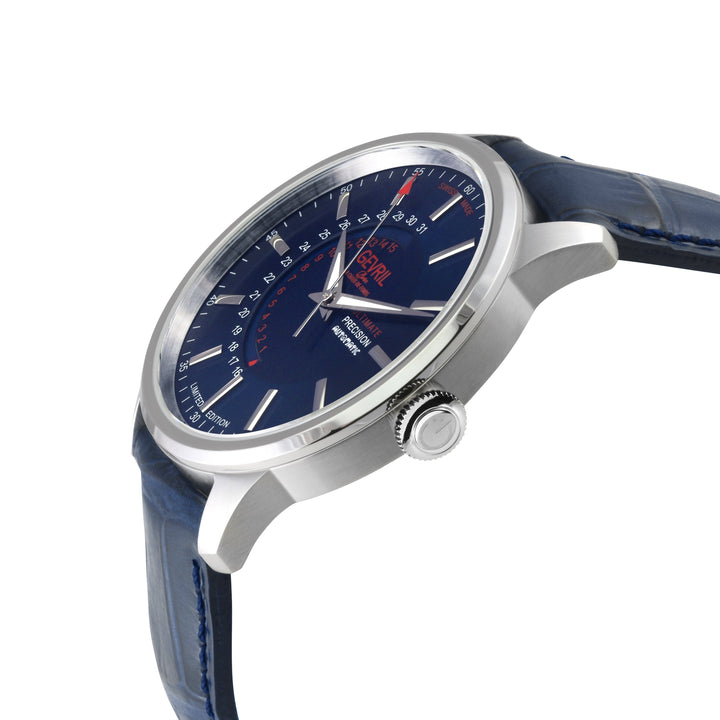 Guggenheim Gevril Men's Guggenheim Automatic 316L Stainless Steel Blue Dial, Gen