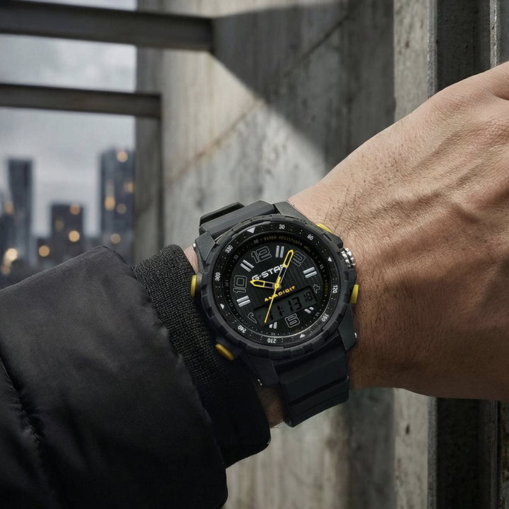 Ops01 Ana-Digi Black Dial / Black Silicone Strap Black Dial