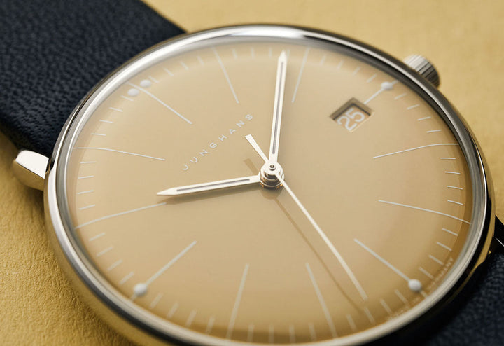 Max Bill Damen Yellow Dial / Blue Leather Strap Yellow Dial