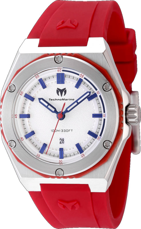 Coral Legacy 36mm / Silver / Red Silver Dial
