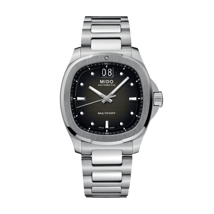 Multifort TV Big Date Black / Stainless Steel Black Dial