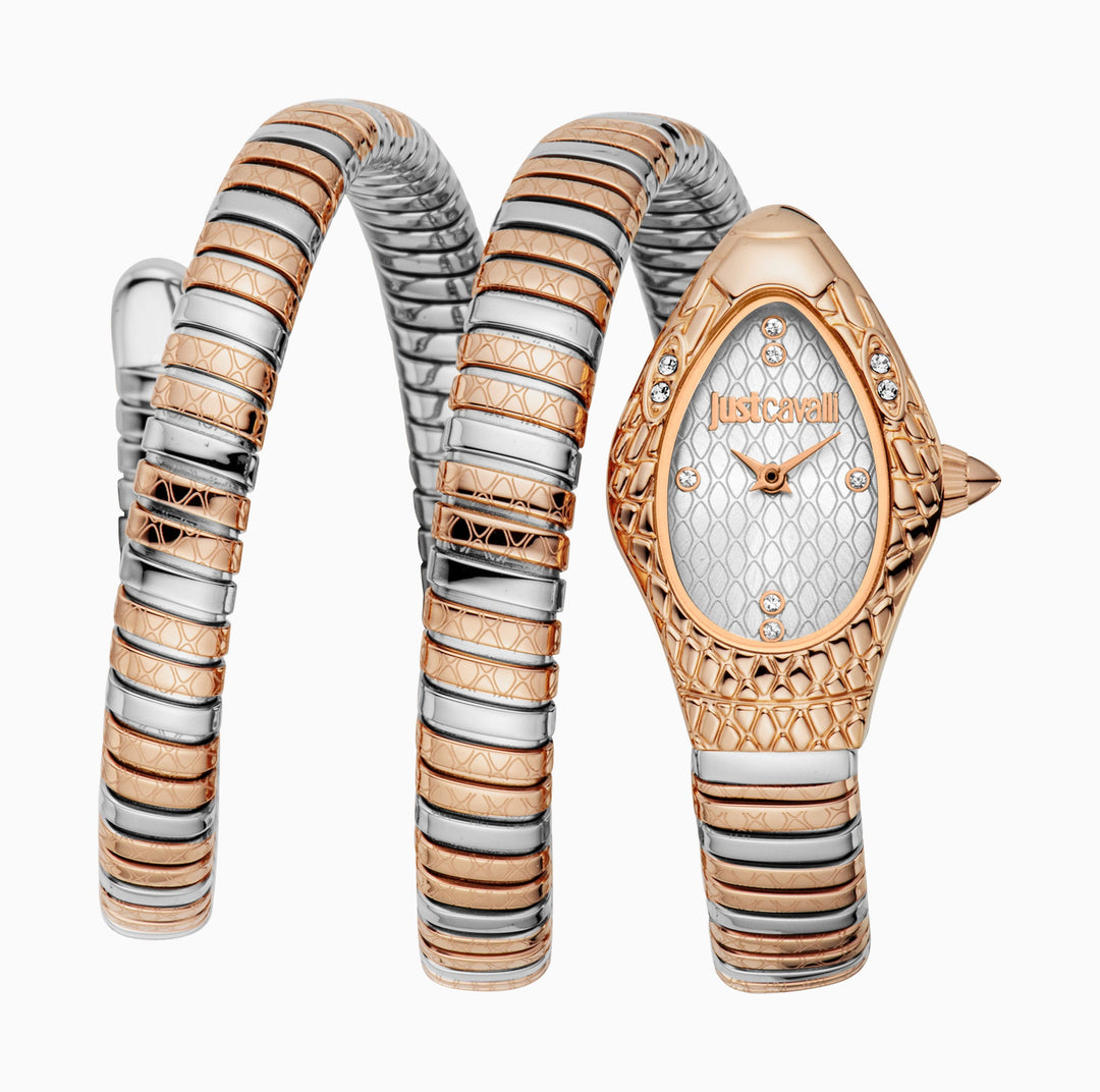 Snake 20mm / Silver / Silver and Rose Gold Silver Dial