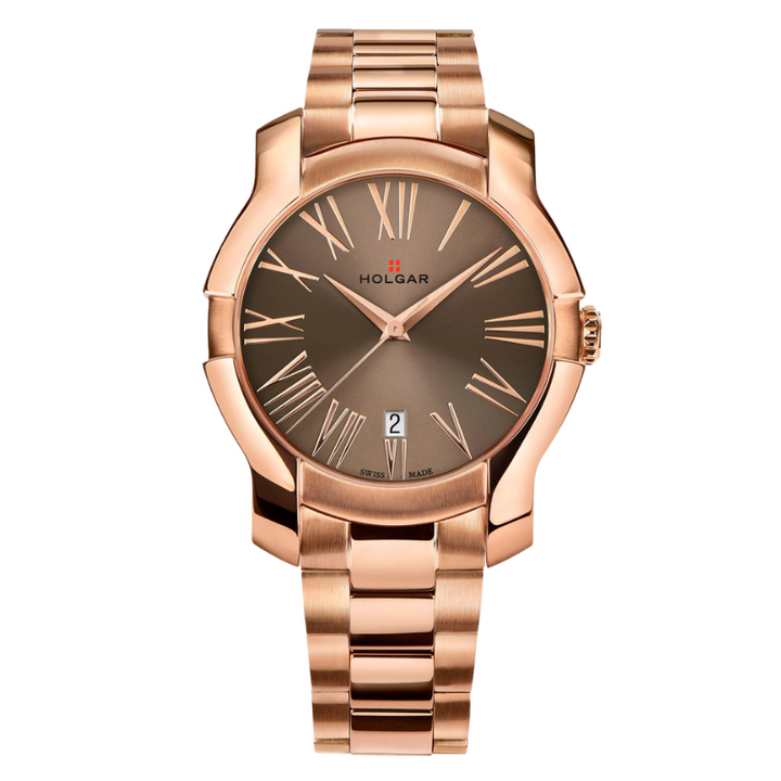 Women's Champagne Dial, 5N Rose Gold Case and Bracelet | Brown Dial