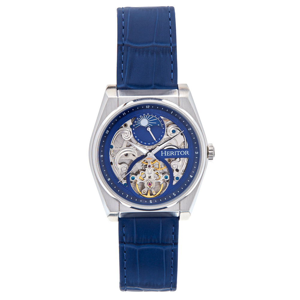 Daxton Semi Skeleton Blue | Blue Dial