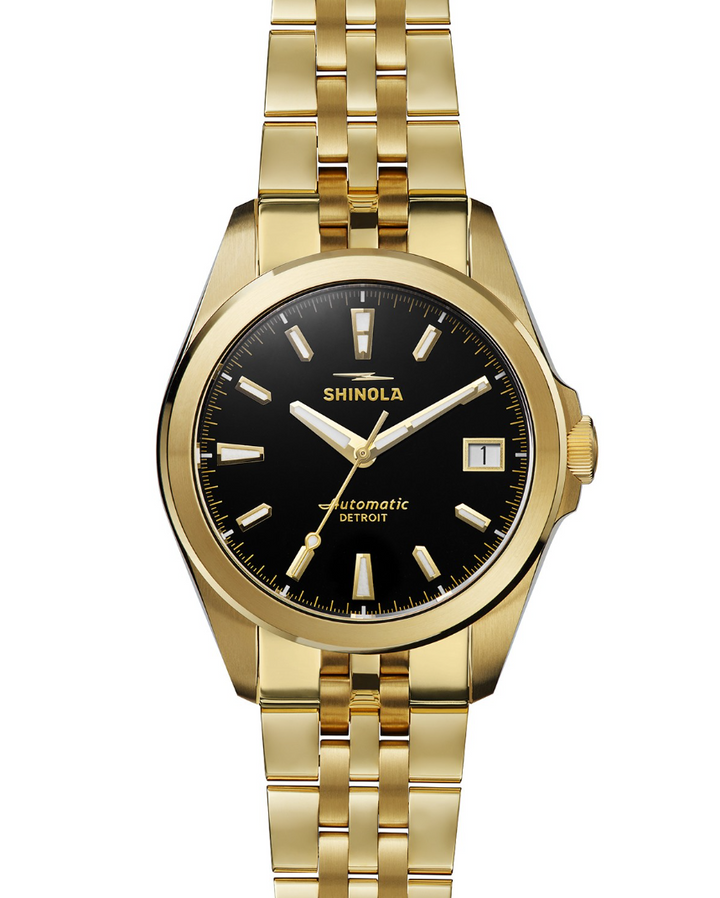 Circadian Monster 36mm, Gold Bracelet Black Dial
