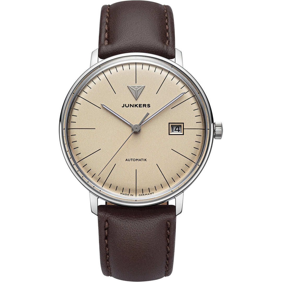 Bauhaus Automatic Leather / Beige | Beige Dial