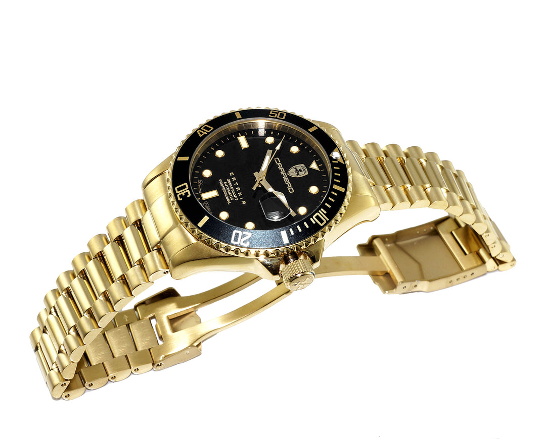 CATANIA -PD GOLD TONE/BLACK | Black Dial