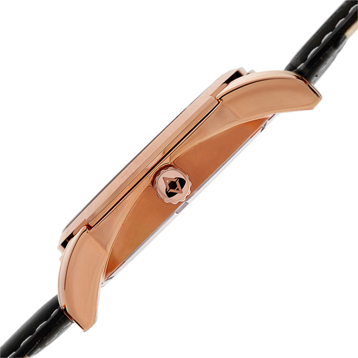 Spirit Rose Gold Tone/Rose Gold Ion Plated Stainless Steel/Leather | Black Dial