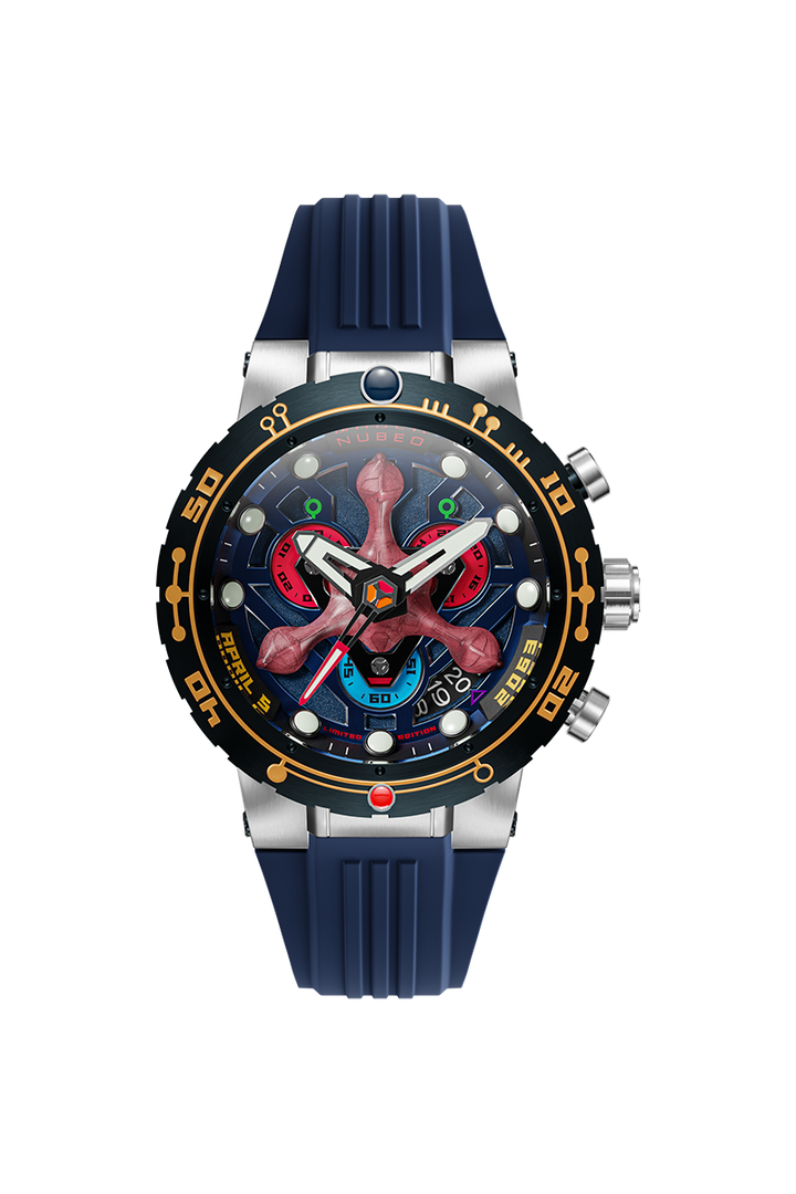 Opportunity Chronograph Star Trek First Contact Day Limited Edition Blue / Rubbe