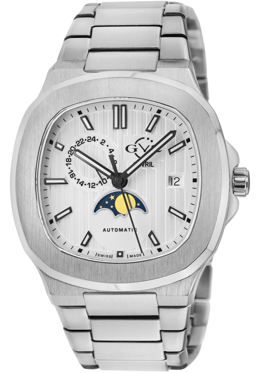 Potente - Moon phase Swiss Automatic, Sellita SW285-1,AMoon Phase, SS Case, Whit