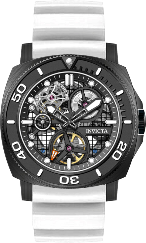 Sea Hunter 44mm / Black / White Black Dial
