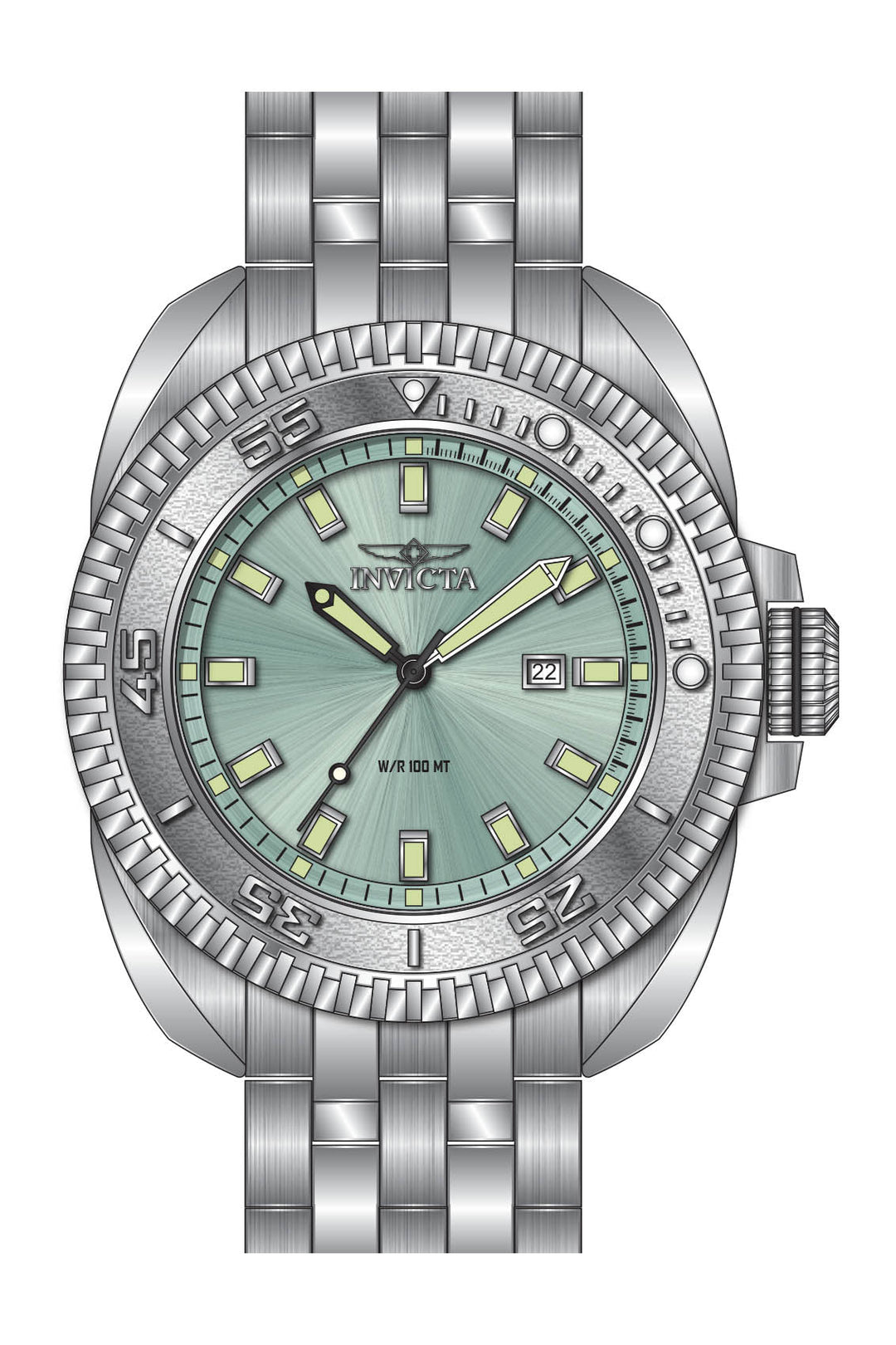 Coalition Forces 50mm / Light Blue / Silver Light Blue Dial