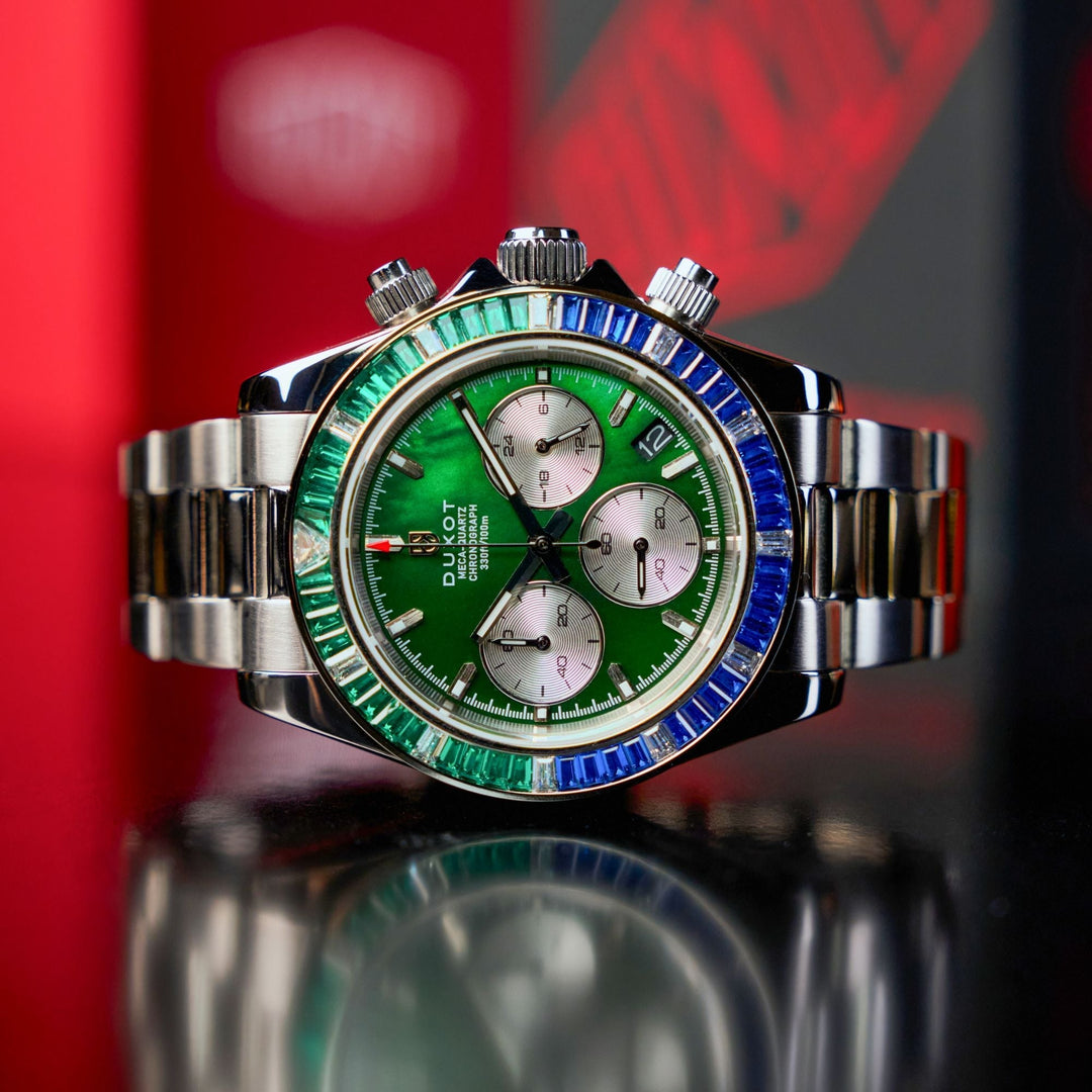 Accelero Rainbow Chronograph Green/Stainless Steel | Green Dial