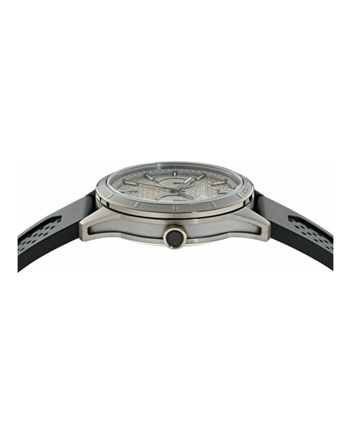 HDL Gunmetal IP/Black Silicone Strap Gray Dial