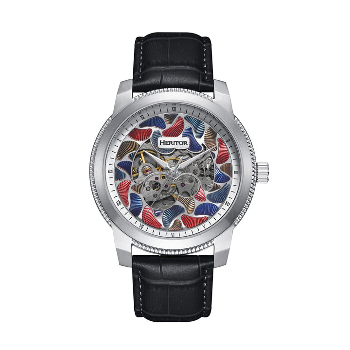 Emmanuel Semi Skeleton Custom Dial Black/Silver MULTICOLOR Dial