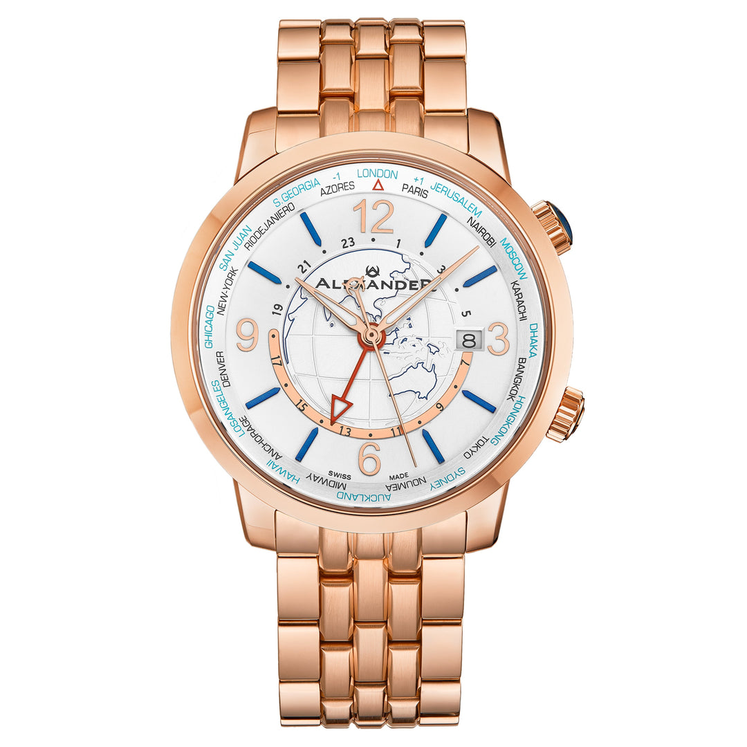 A171B-02 Rose Gold/Stainless Steel | Black / White Fill Dial