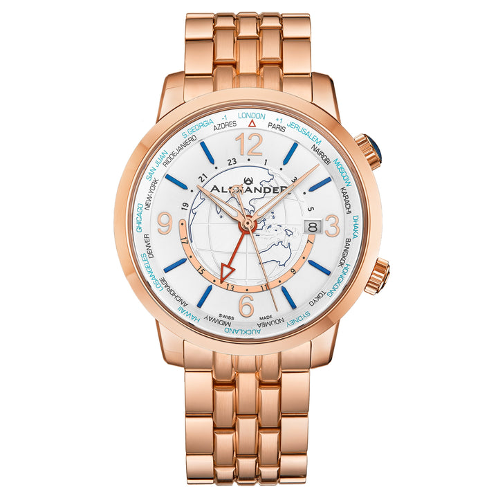 A171B-02 Rose Gold/Stainless Steel | Black / White Fill Dial