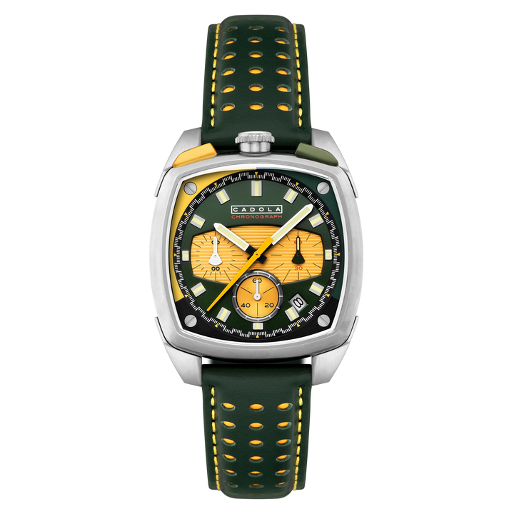 Taurus Chronograph Green / Genuine Leather | Green Dial