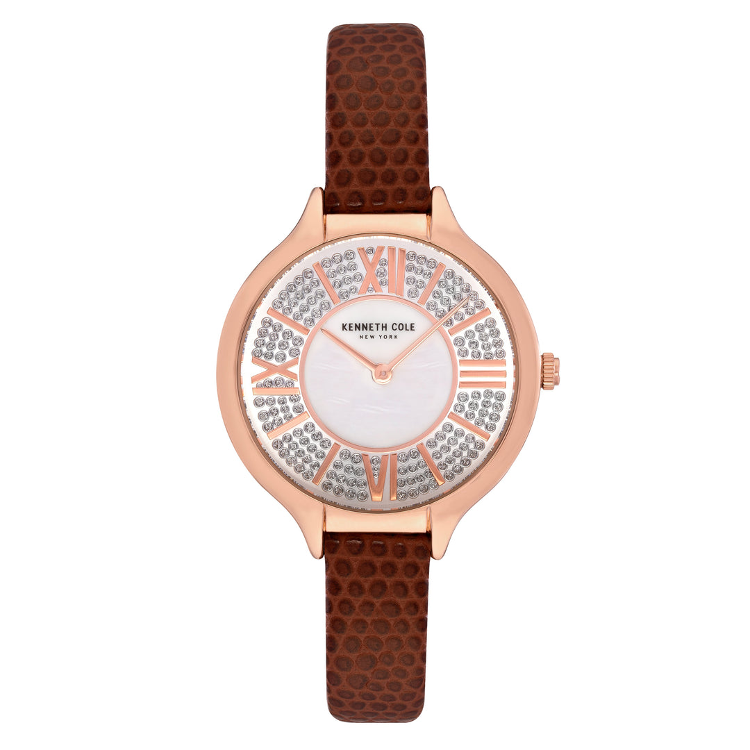 Classic 33 mm / White / Brown White Dial