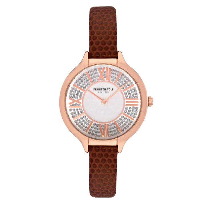 Classic 33 mm / White / Brown White Dial