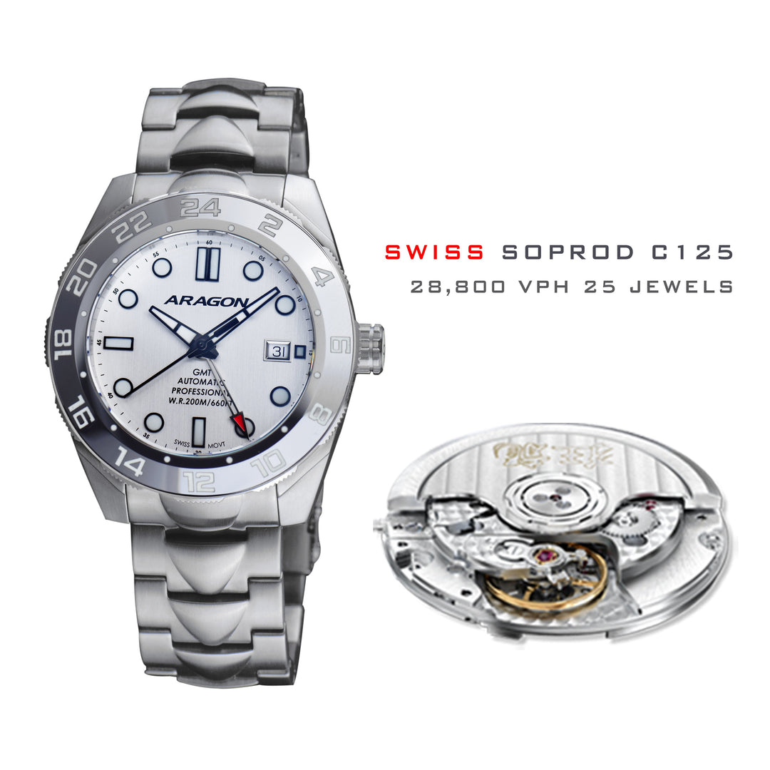 Hercules Swiss Soprod GMT Silver Dial | Silver Dial