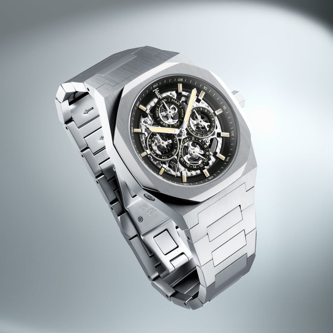 Discovery Drake Triple Calendar Skeleton Automatic Black / Stainless Steel | Bla