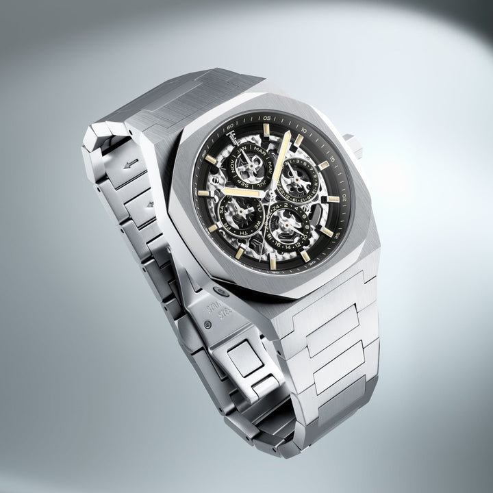 Discovery Drake Triple Calendar Skeleton Automatic Black / Stainless Steel | Bla