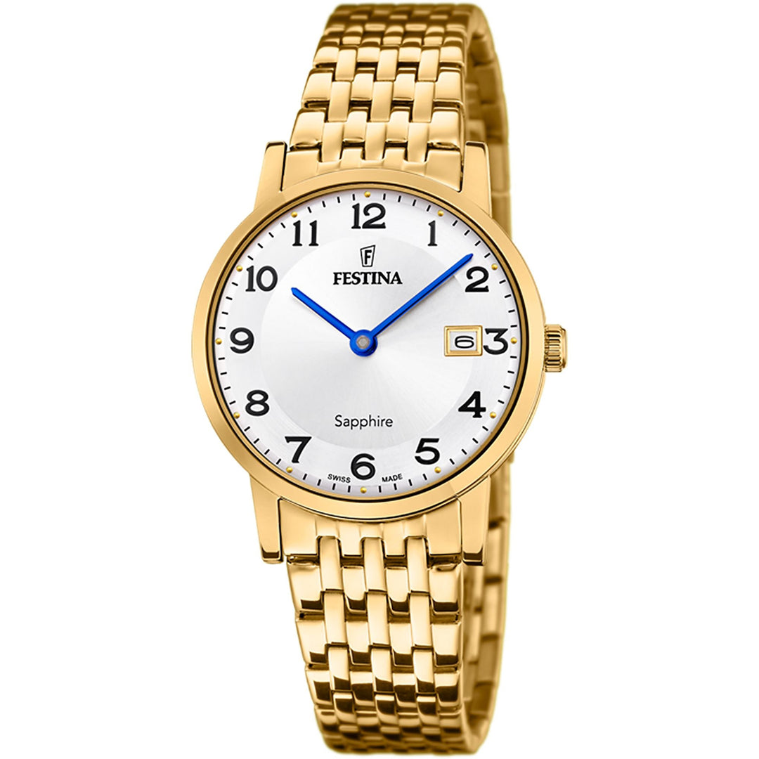 Swiss Made Silver / Stainless Steel Silver Dial
