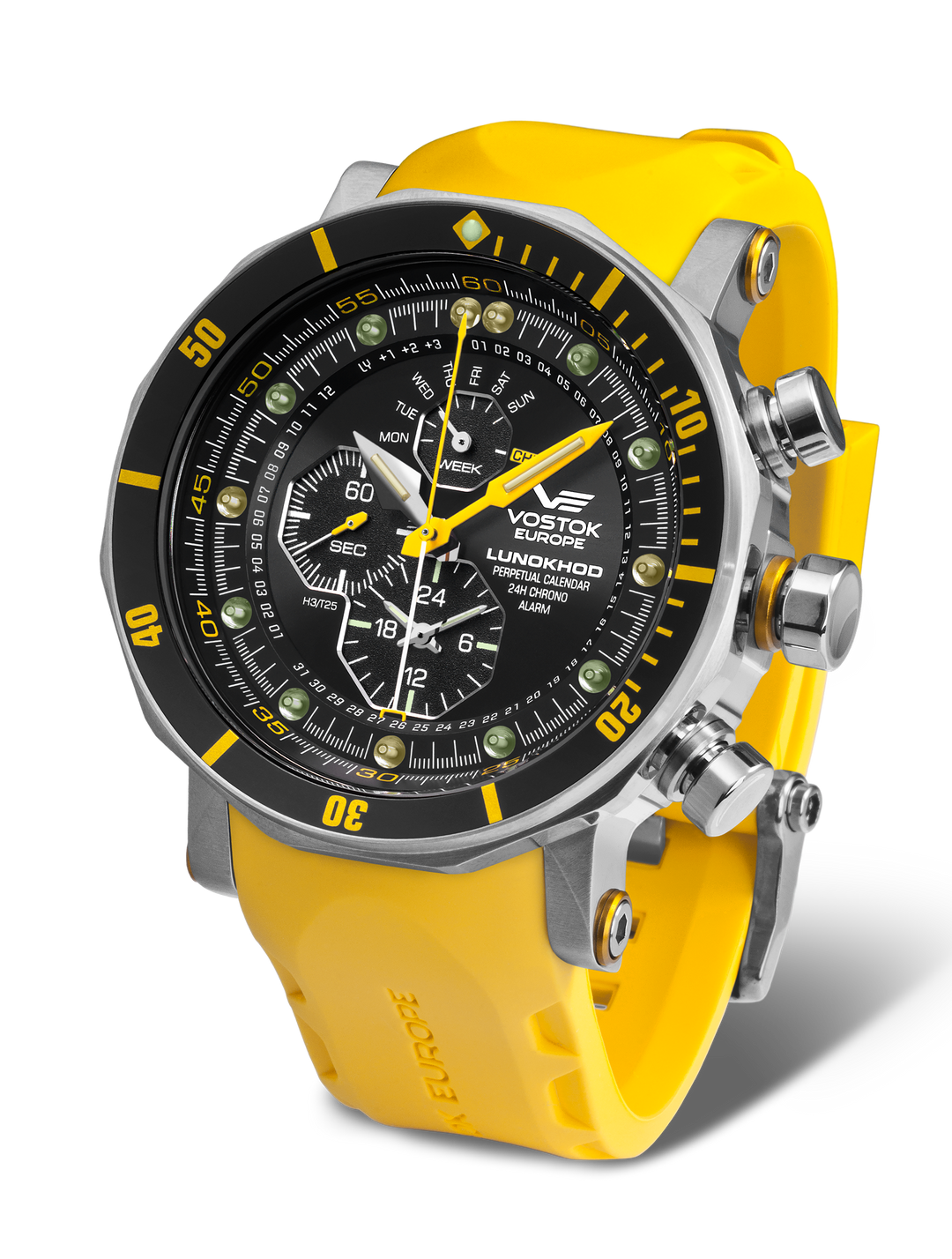Lunokhod Black Dial / Black Leather Black Dial