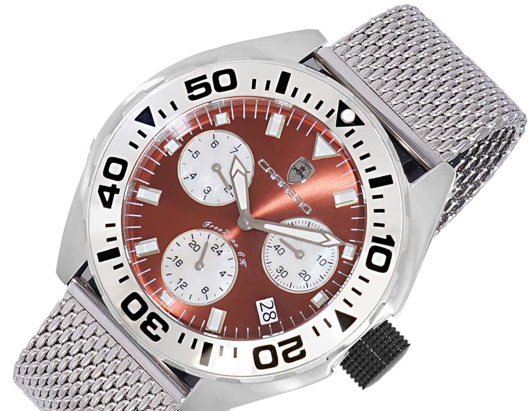 FreeZone-CH Brown/ Mesh band Brown Dial