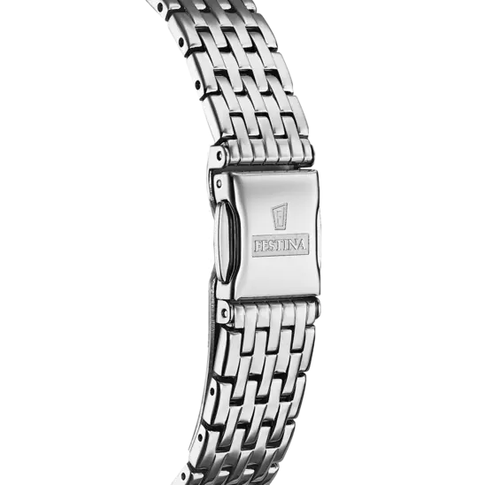 Swiss Made Silver / Stainless Steel Silver Dial