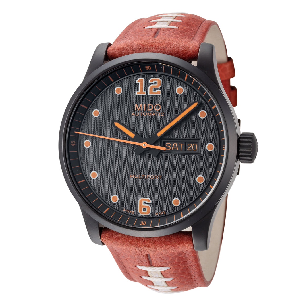 Multifort 42mm / Black / Black and Orange | Black Dial