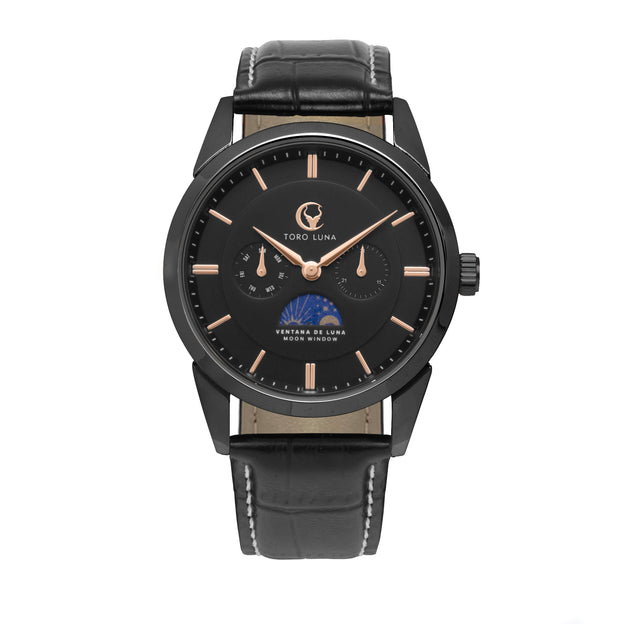 VENTANA DE LUNA BLACK W. ROSE GOLD DIAL | Black Dial