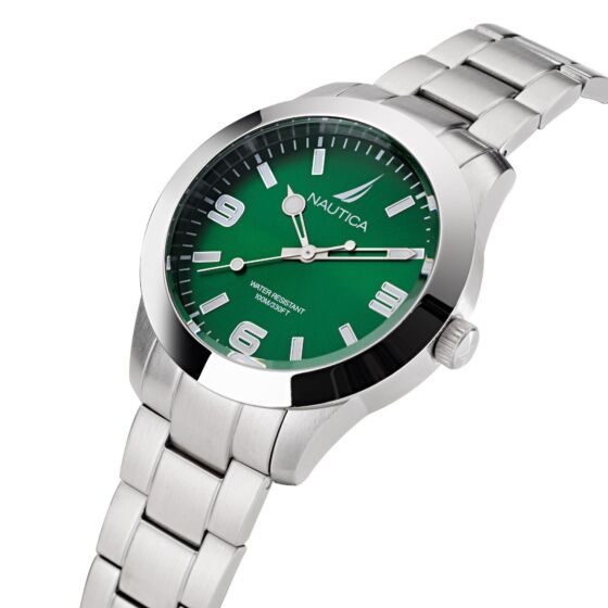 EVERYDAY Silver / Stainless Steel | Green Dial
