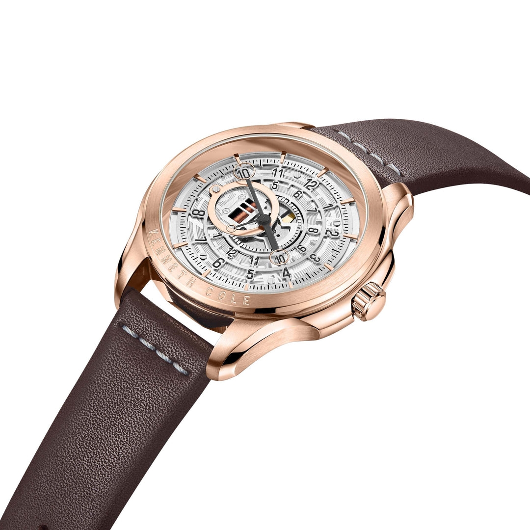 Classic 44mm / Silver / Brown Silver Dial