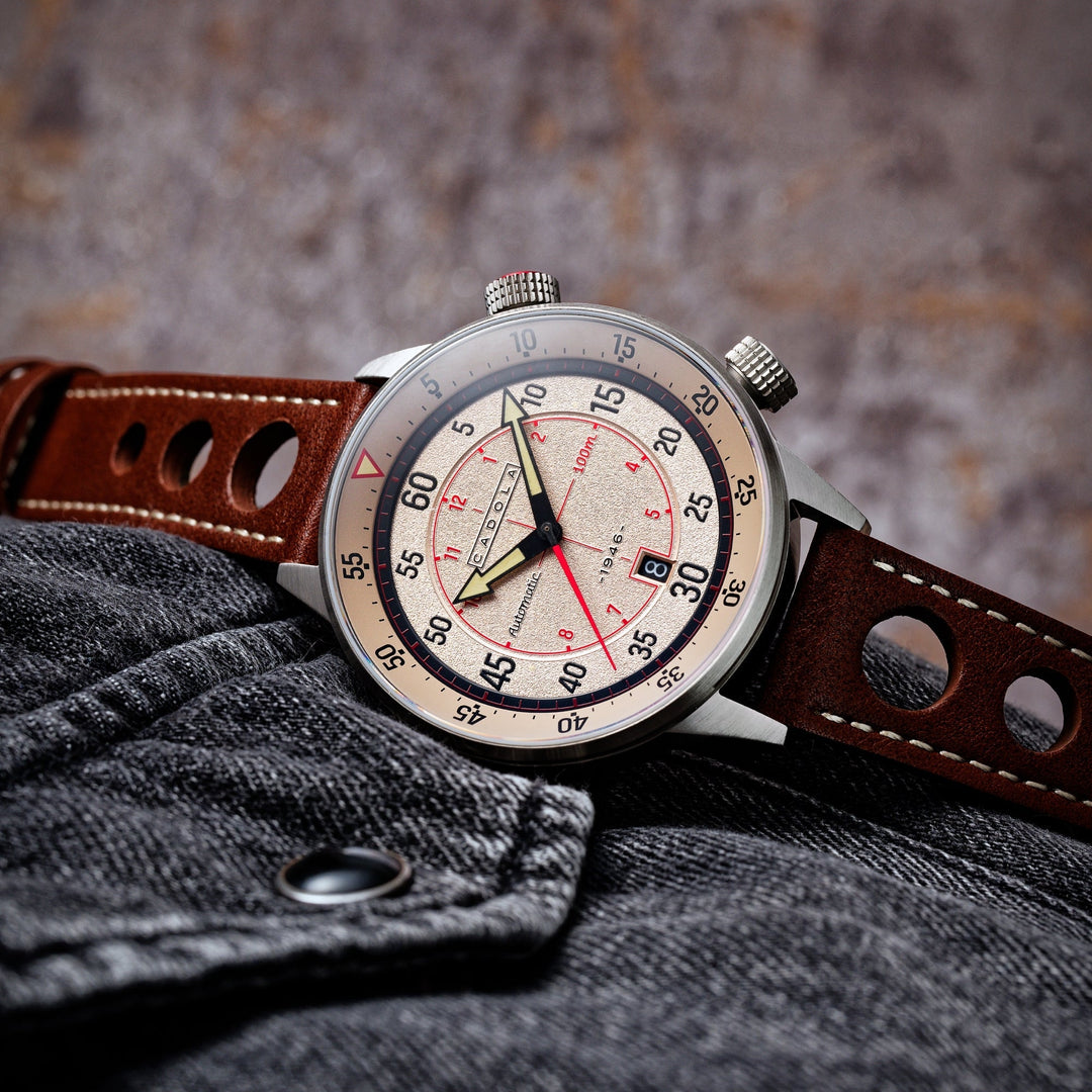 Rally Timer Automatic Khaki / Leather | Khaki Dial
