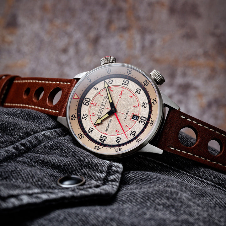 Rally Timer Automatic Khaki / Leather | Khaki Dial